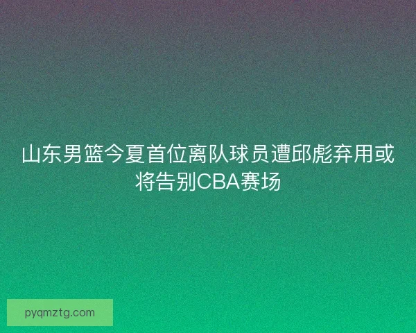山东男篮今夏首位离队球员遭邱彪弃用或将告别CBA赛场